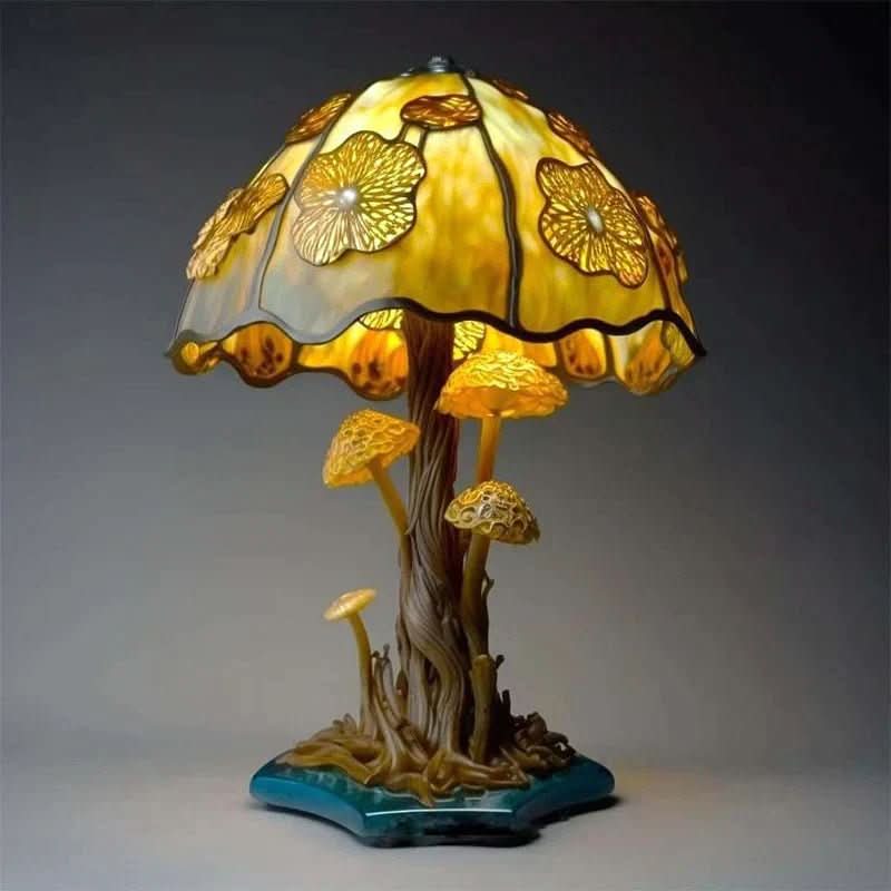 Table Lamp Glass Mosaic 10 in Warm Light Bedroom Living Room Decorative Accent | Thomler