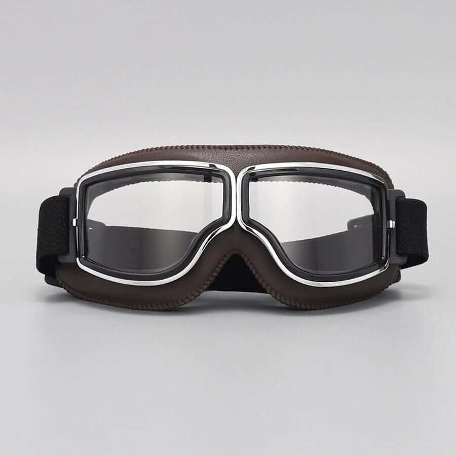 Vintage Motorcycle Goggles with UV Protection & Shatterproof Lens for Bikes, Scooters & Classic Rides | Thomler