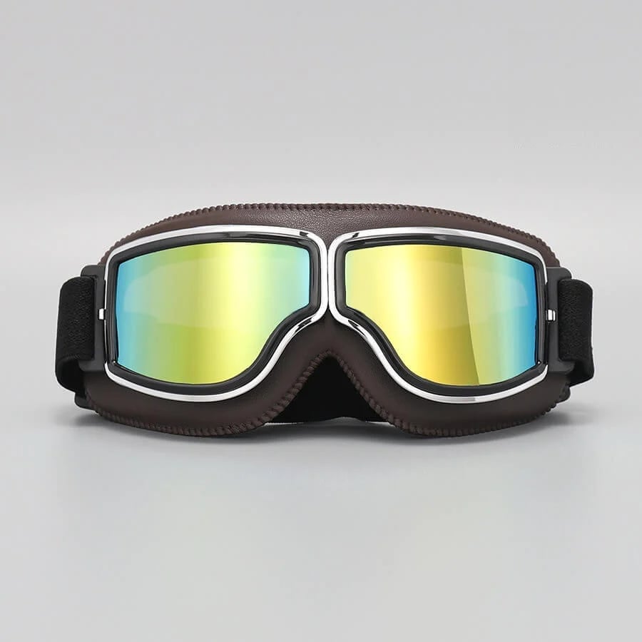 Vintage Motorcycle Goggles with UV Protection & Shatterproof Lens for Bikes, Scooters & Classic Rides | Thomler