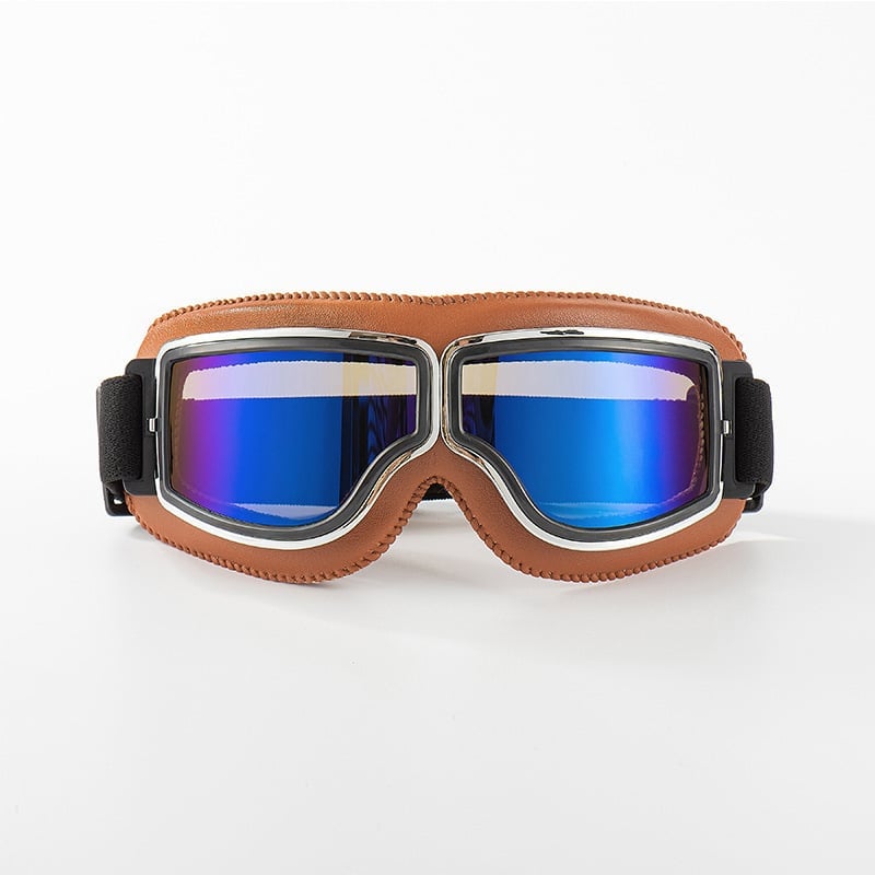 Vintage Motorcycle Goggles with UV Protection & Shatterproof Lens for Bikes, Scooters & Classic Rides | Thomler