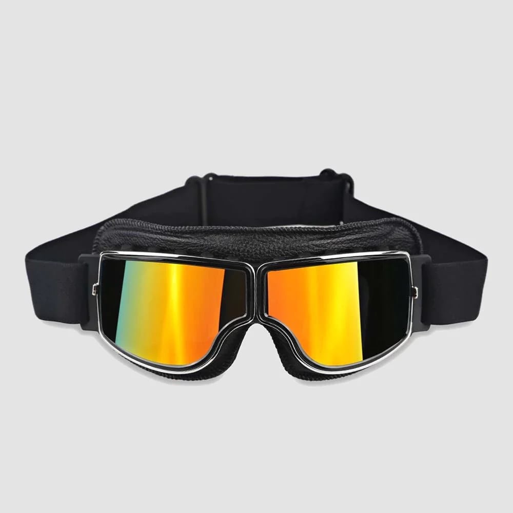 Vintage Motorcycle Goggles with UV Protection & Shatterproof Lens for Bikes, Scooters & Classic Rides | Thomler