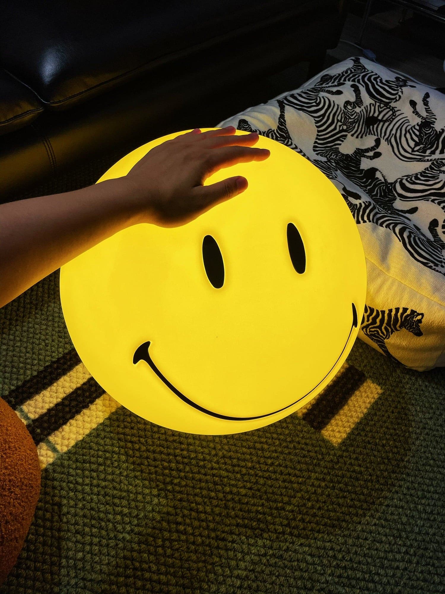 Table Lamp Polypropylene 9 in Yellow Playroom Bedroom Decorative LED Night Light | Thomler