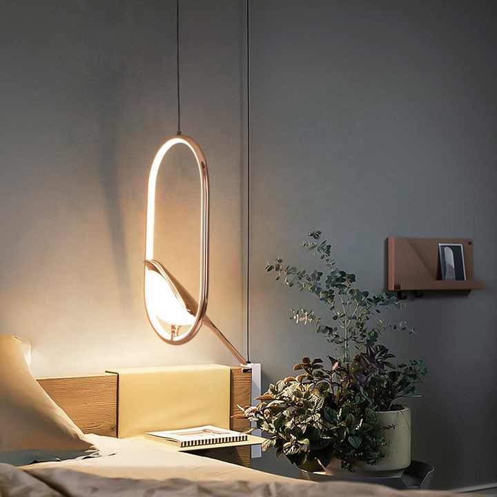 Hanging Ceiling Light with Sculptural Bird Accent and LED Illumination for Living Room, Bedroom & Entryway | Thomler