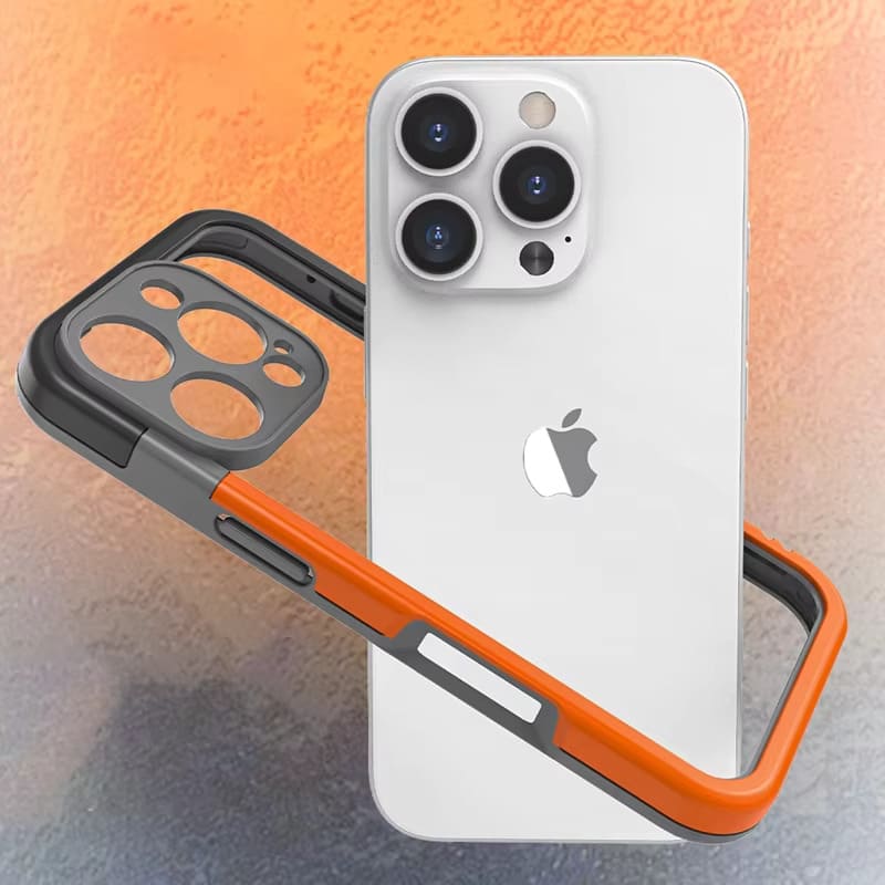 Dual-Tone Protective iPhone Case with Raised Camera Ring – Shock-Absorbing Silicone Frame for All iPhone 13 14 15 16 17 Series Air Pro Max | Thomler