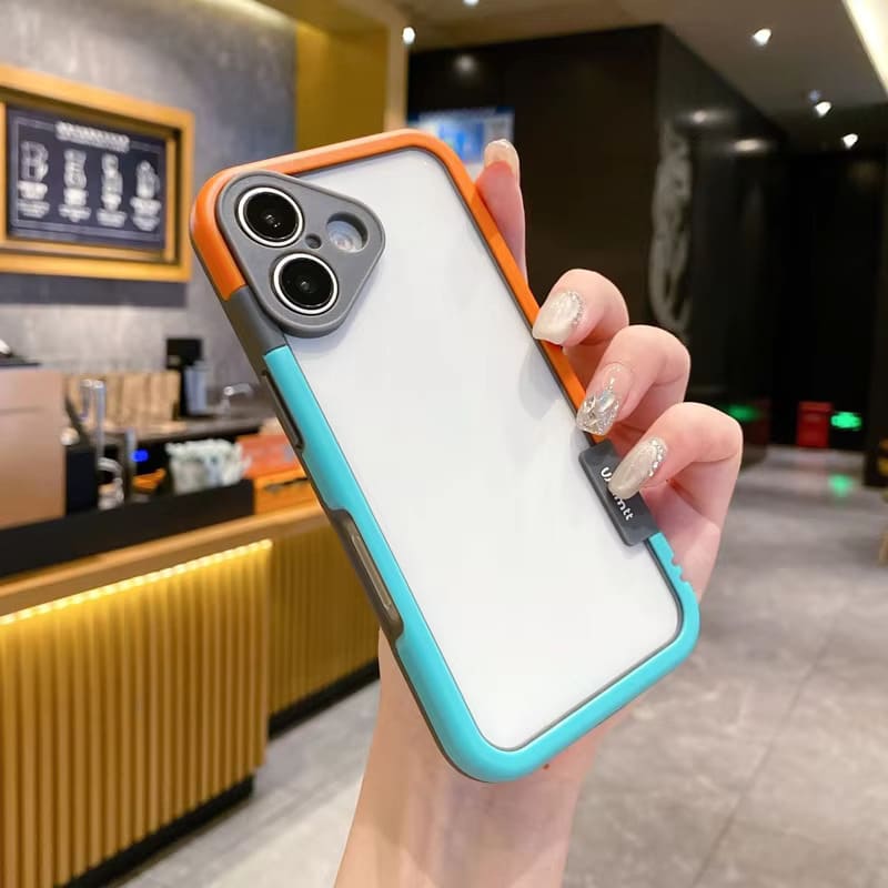 Dual-Tone Protective iPhone Case with Raised Camera Ring – Shock-Absorbing Silicone Frame for All iPhone 13 14 15 16 17 Series Air Pro Max | Thomler