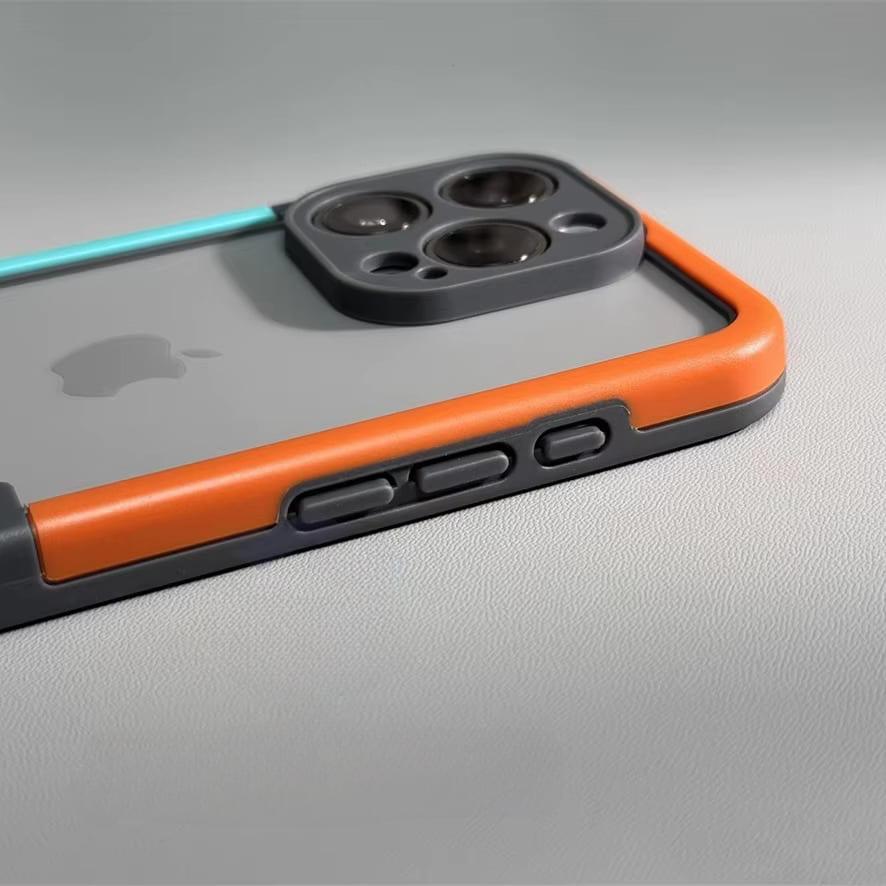 Dual-Tone Protective iPhone Case with Raised Camera Ring – Shock-Absorbing Silicone Frame for All iPhone 13 14 15 16 17 Series Air Pro Max | Thomler