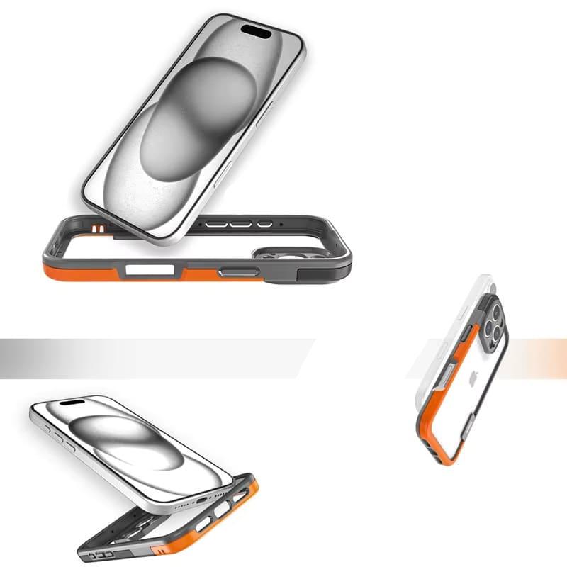 Dual-Tone Protective iPhone Case with Raised Camera Ring – Shock-Absorbing Silicone Frame for All iPhone 13 14 15 16 17 Series Air Pro Max | Thomler