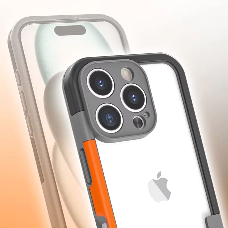 Dual-Tone Protective iPhone Case with Raised Camera Ring – Shock-Absorbing Silicone Frame for All iPhone 13 14 15 16 17 Series Air Pro Max | Thomler