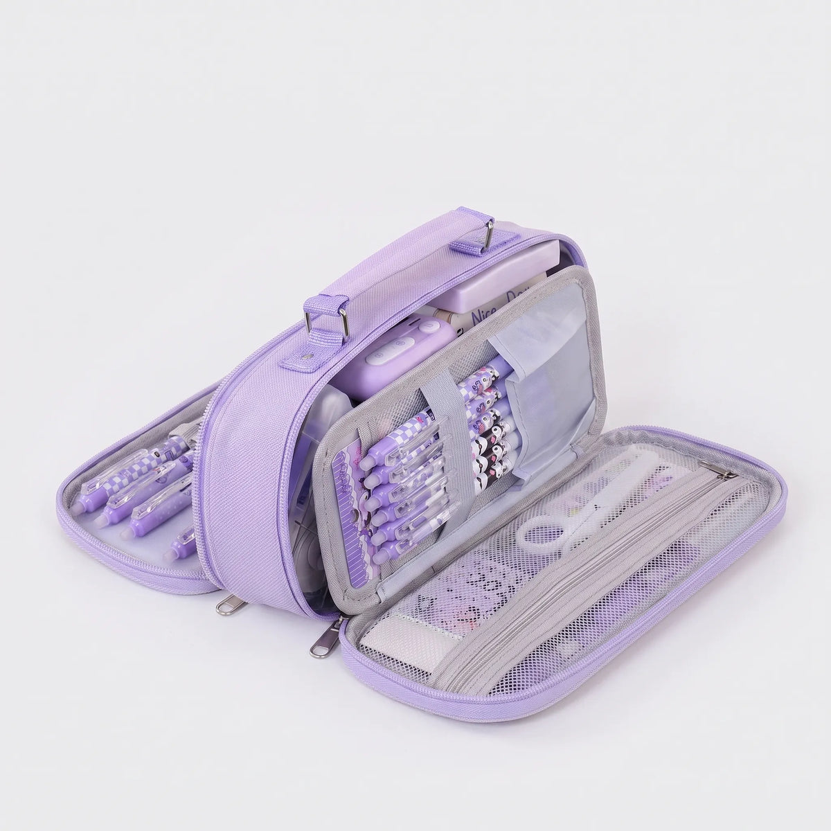 Expandable Pencil Case with Elastic Pen Holder & Dual Zip – Perfect for Students & Professionals | Thomler