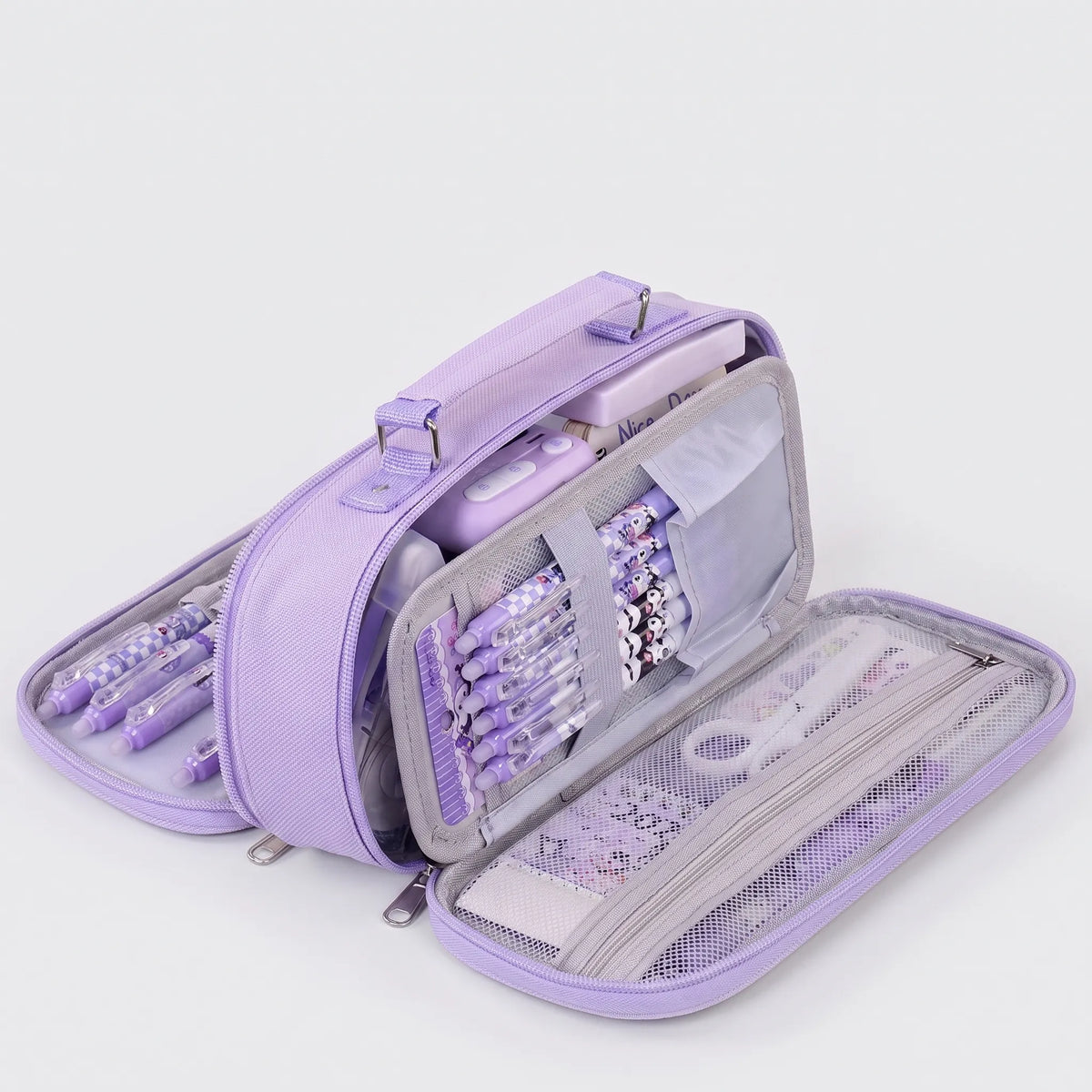 Expandable Pencil Case with Elastic Pen Holder & Dual Zip – Perfect for Students & Professionals | Thomler