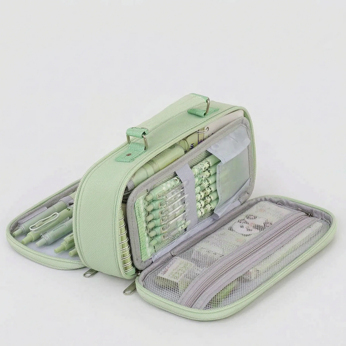 Expandable Pencil Case with Elastic Pen Holder & Dual Zip – Perfect for Students & Professionals | Thomler