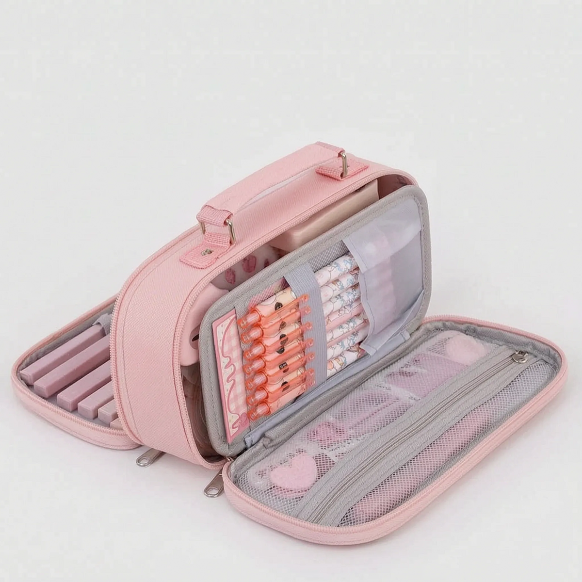 Expandable Pencil Case with Elastic Pen Holder & Dual Zip – Perfect for Students & Professionals | Thomler
