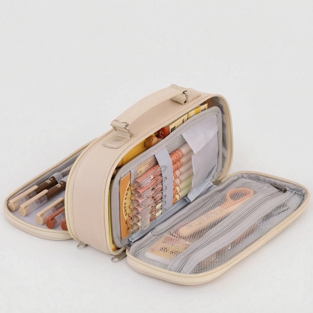 Expandable Pencil Case with Elastic Pen Holder & Dual Zip – Perfect for Students & Professionals | Thomler