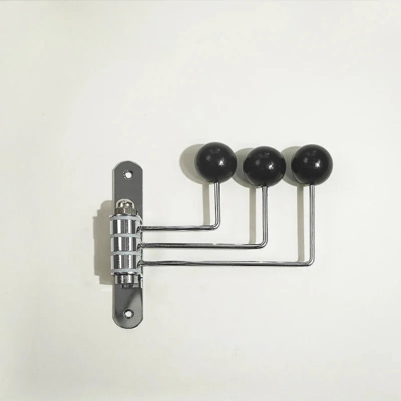 Wall Coat Rack Iron 19.5 cm 4 Hook Hallway Bedroom Bathroom Storage Organiser Retro Round Knob Hanger | Thomler