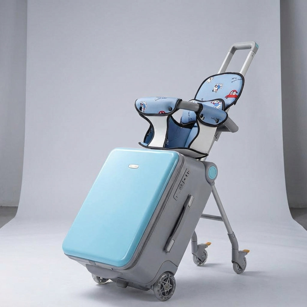Kids Rolling Carry-On with Built-In Ride Seat for Travel & Airport Fun | Thomler