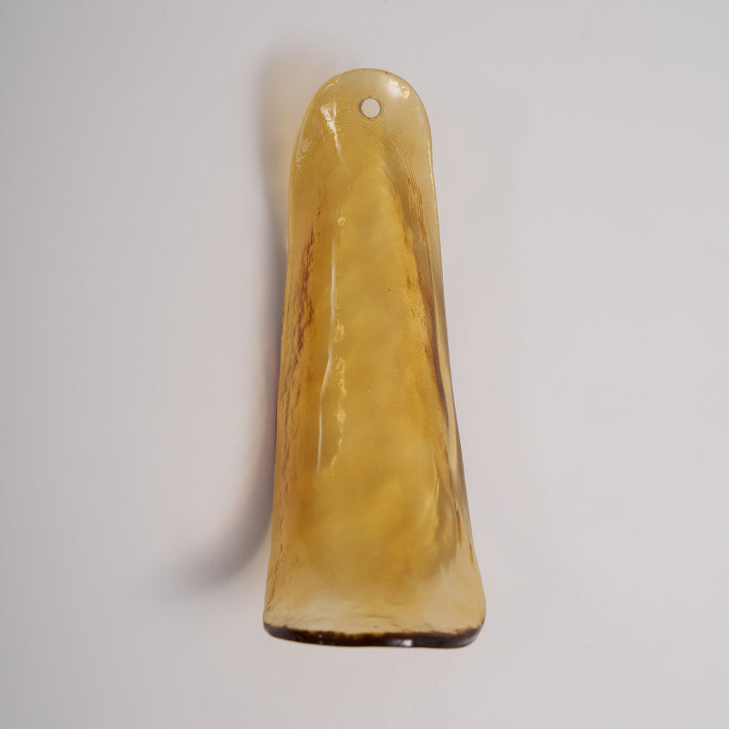 Chandelier Glass Murano 19.6 in Indoor Ceiling Light White Amber Clear Decorative Fixture | Thomler