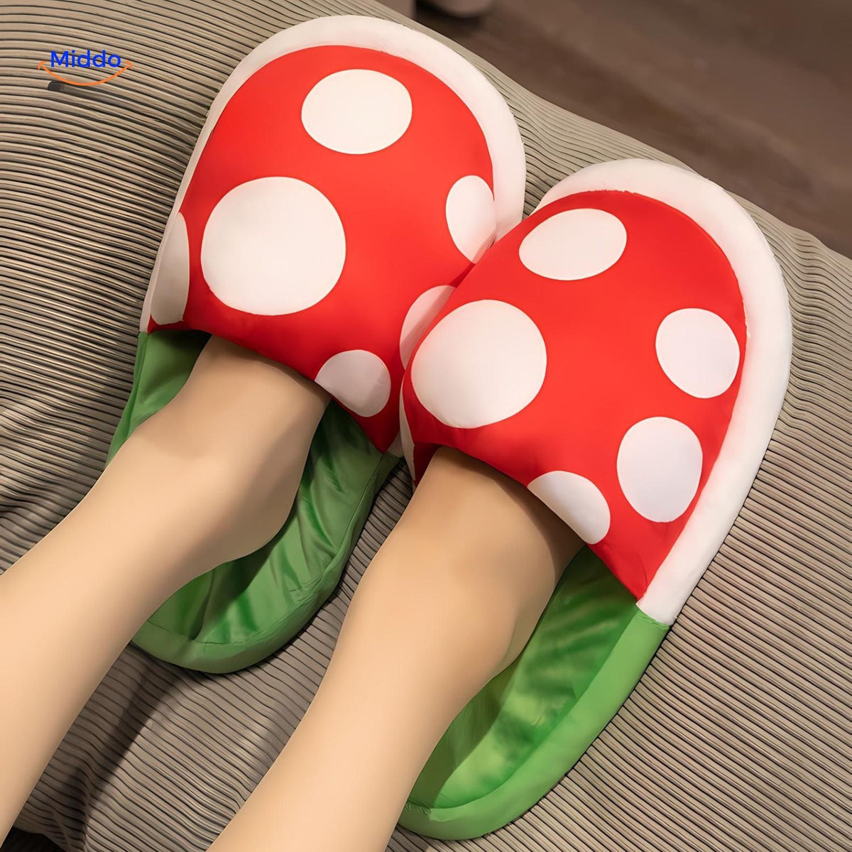 Plush Character House Slippers for Adults & Kids – Soft Cotton Gaming Footwear | Thomler