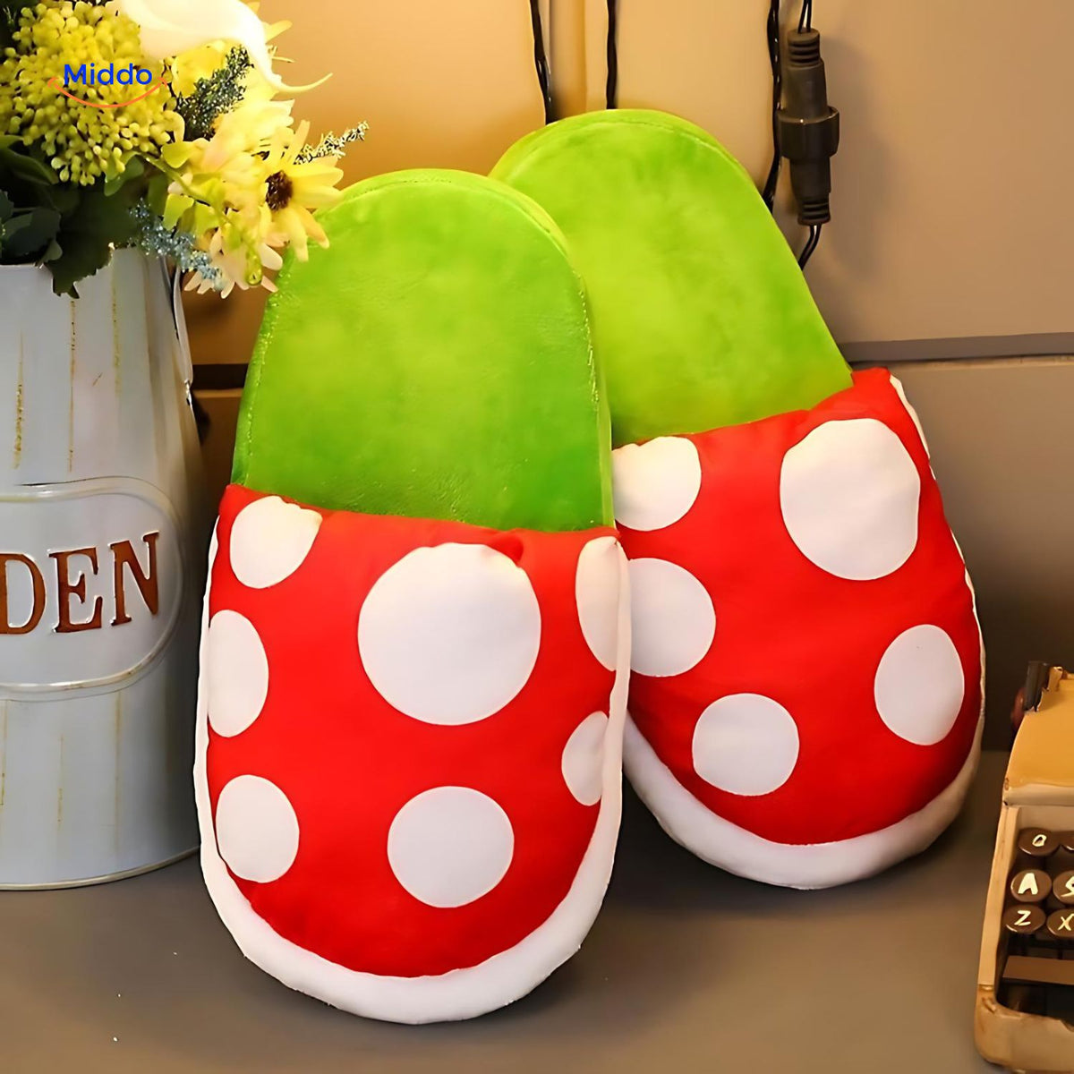 Plush Character House Slippers for Adults & Kids – Soft Cotton Gaming Footwear | Thomler