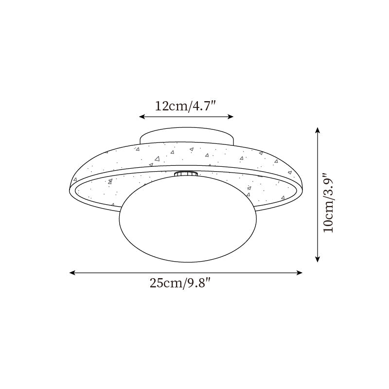 Ceiling Light Wood And Travertine 9.8 In White Hallway Bedroom Flush Mount Wall Or Ceiling Fixture | Thomler