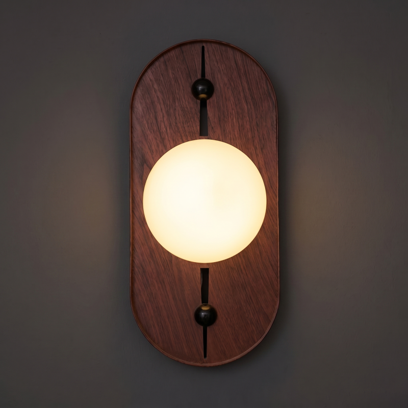 Hand-Carved Spanish Stone Sconce with Brass or Wood Frame – Natural Translucent Wall Light for Living Room & Hallway | Thomler
