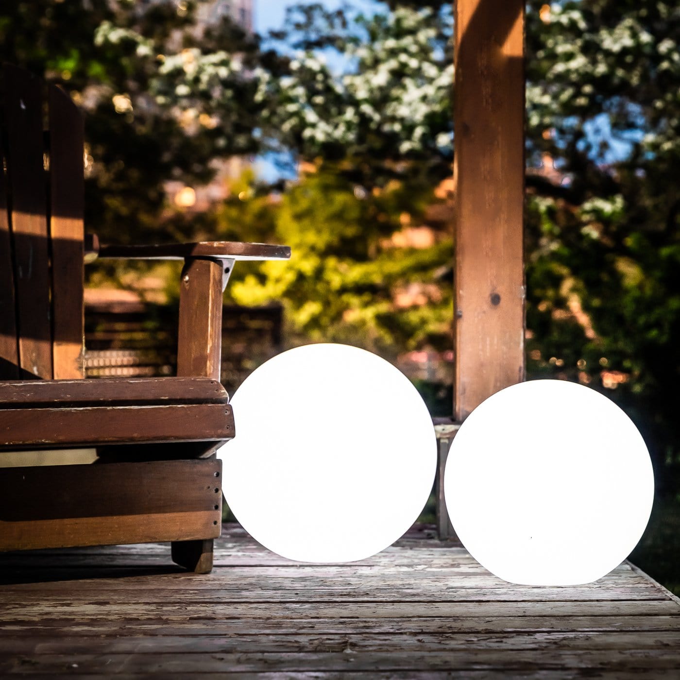 Portable LED Orb Lamp with Remote Control 4-Color Modes 10-20 in Rechargeable Cordless Sphere Light for Living Room Bedroom Bedside Nightsta | Thomler