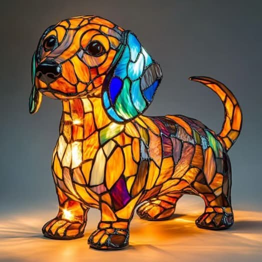 USB Powered Dog Breed LED Night Light 6 in Accent Lamp Warm Glow for Bedroom Nightstand Desk Shelf Decor Puppy Sculpture Chihuahua Corgi Dac | Thomler