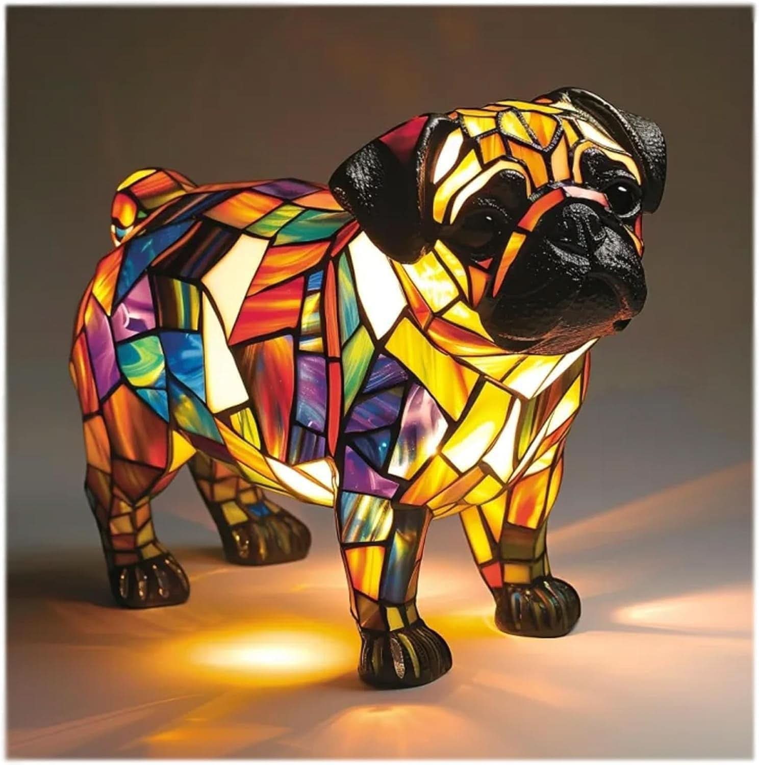 USB Powered Dog Breed LED Night Light 6 in Accent Lamp Warm Glow for Bedroom Nightstand Desk Shelf Decor Puppy Sculpture Chihuahua Corgi Dac | Thomler