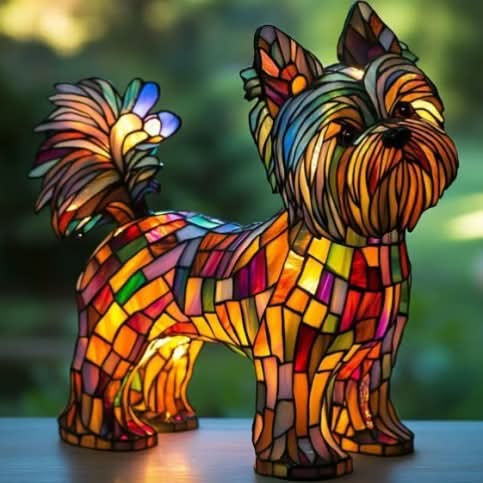 USB Powered Dog Breed LED Night Light 6 in Accent Lamp Warm Glow for Bedroom Nightstand Desk Shelf Decor Puppy Sculpture Chihuahua Corgi Dac | Thomler