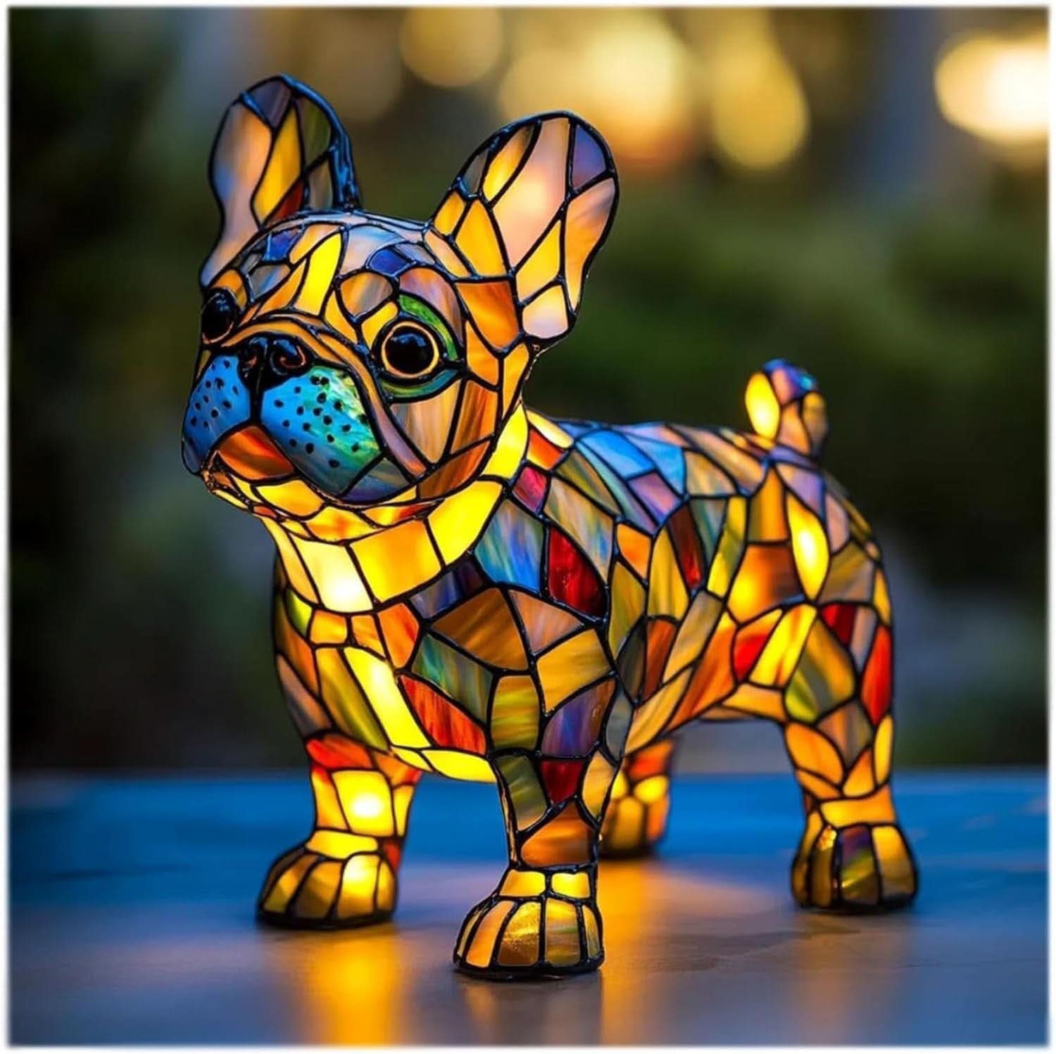 USB Powered Dog Breed LED Night Light 6 in Accent Lamp Warm Glow for Bedroom Nightstand Desk Shelf Decor Puppy Sculpture Chihuahua Corgi Dac | Thomler