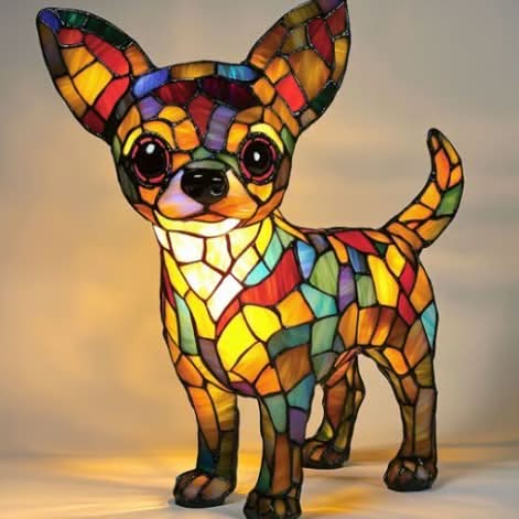 USB Powered Dog Breed LED Night Light 6 in Accent Lamp Warm Glow for Bedroom Nightstand Desk Shelf Decor Puppy Sculpture Chihuahua Corgi Dac | Thomler