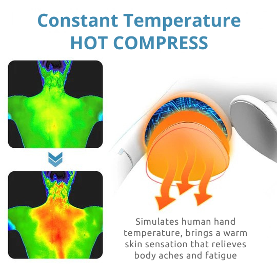 Cordless Handheld Lymphatic Drainage Massager with Ultrasonic Vibration for Neck Shoulder Relief Body Contouring at Home Wellness Device | Thomler