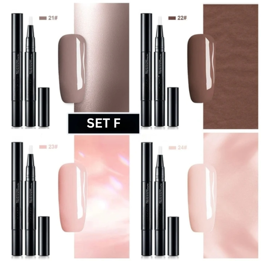 Gel Nail Art Pens Fast-Drying High-Pigment Formula for Precise Lines Ombre Gradients French Manicure Home Use 3-in-1 Polish | Thomler