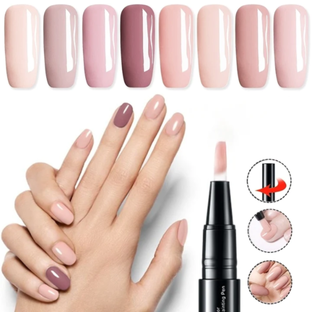 Gel Nail Art Pens Fast-Drying High-Pigment Formula for Precise Lines Ombre Gradients French Manicure Home Use 3-in-1 Polish | Thomler