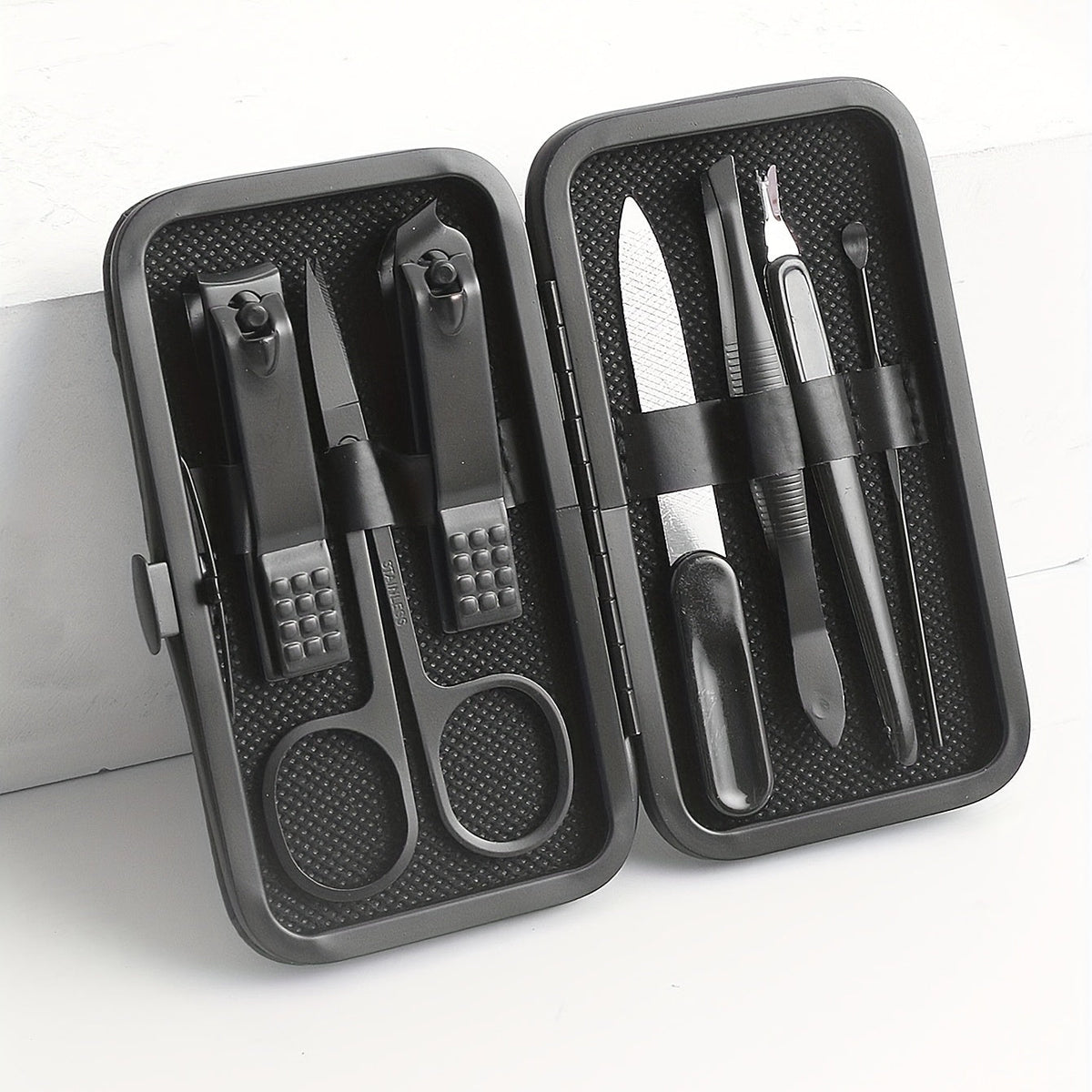 Professional 7-Piece Nail Care Grooming Kit in Travel Case for Manicures & Pedicures | Thomler