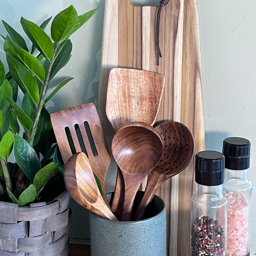 Kitchen Utensil Natural Walnut Wood Cooking Tool For Non Stick Pans Stirring Serving Flipping Wooden Kitchenware | Thomler