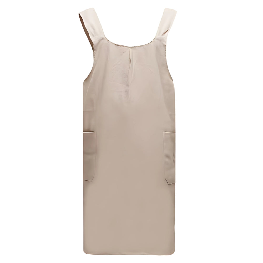 Cross-Back Cotton Apron Dress with Pockets for Kitchen, Baking & Gardening | Relaxed Fit Smock for Women | Machine Washable Crafting Coverup | Thomler