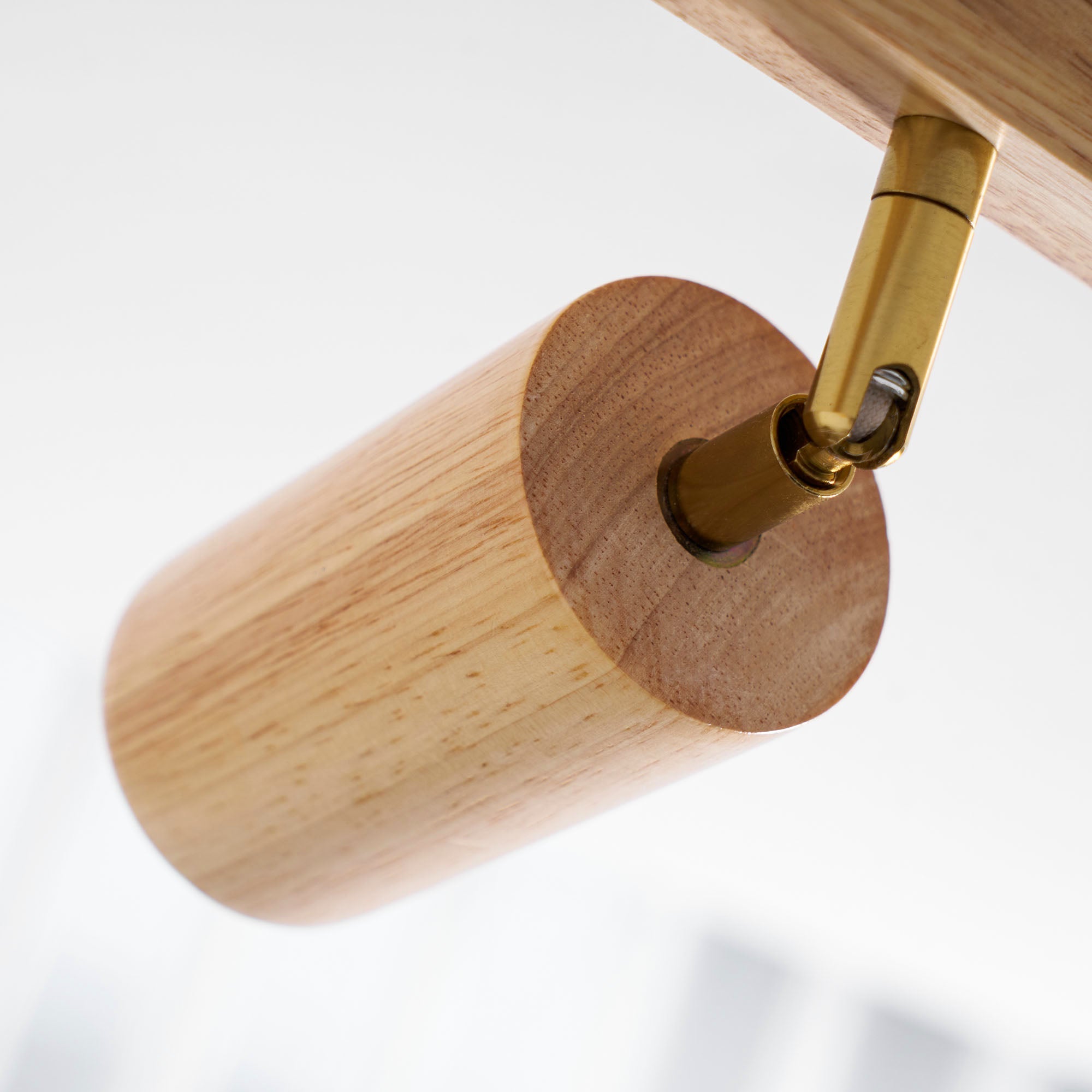 Wood Pendant Track Light 4 Heads 39.4 in Indoor Ceiling Wall Rustic Modern Lamp | Thomler