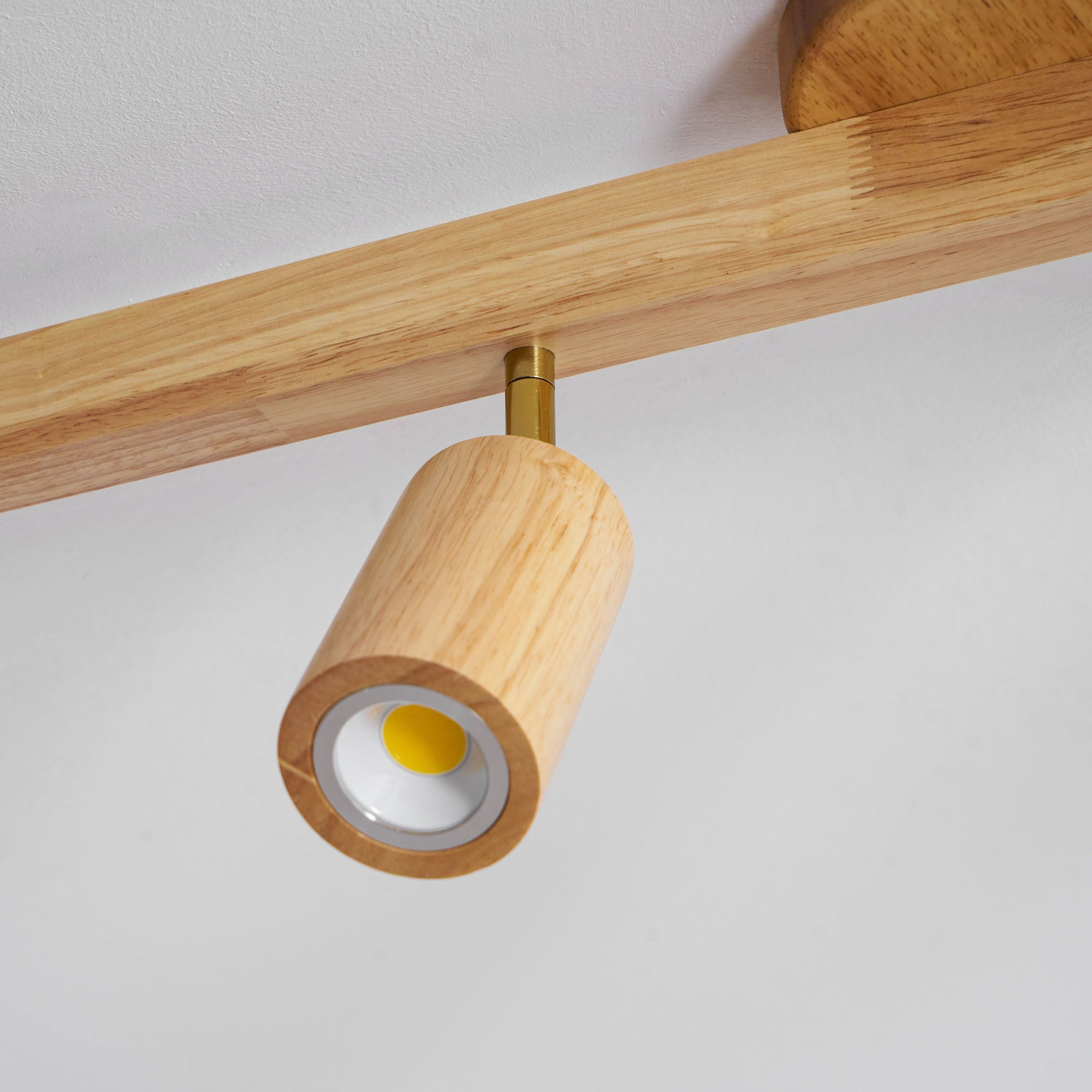 Wood Pendant Track Light 4 Heads 39.4 in Indoor Ceiling Wall Rustic Modern Lamp | Thomler