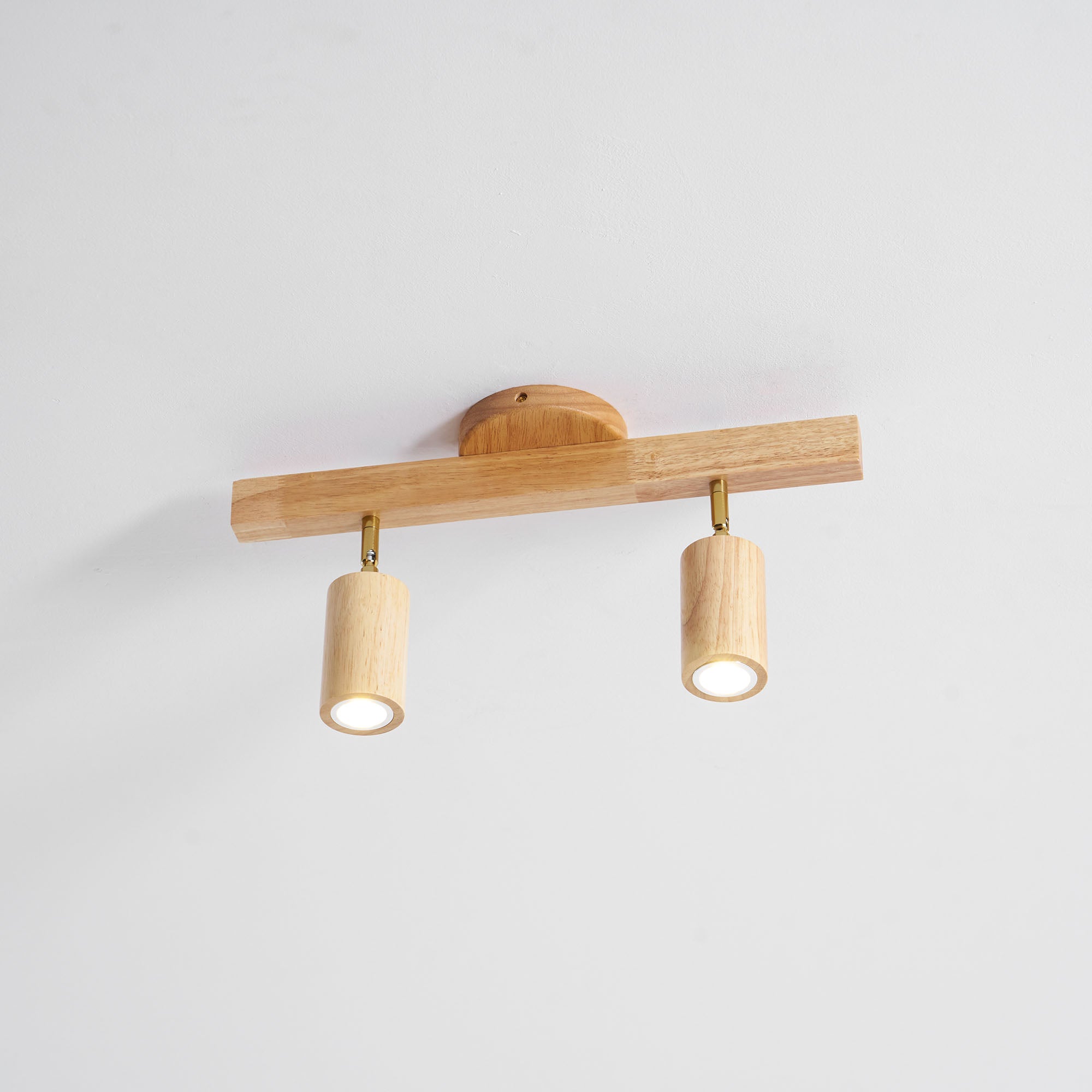 Wood Pendant Track Light 4 Heads 39.4 in Indoor Ceiling Wall Rustic Modern Lamp | Thomler