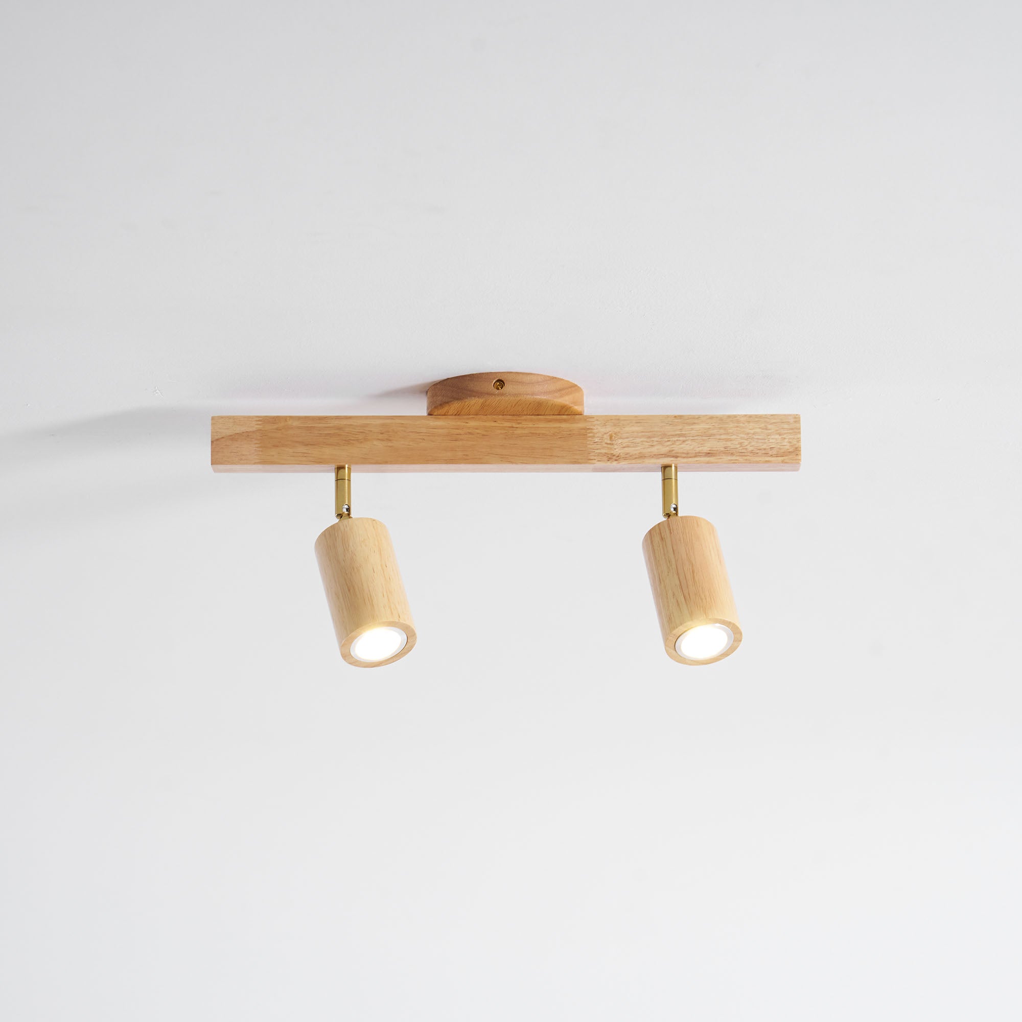 Wood Pendant Track Light 4 Heads 39.4 in Indoor Ceiling Wall Rustic Modern Lamp | Thomler