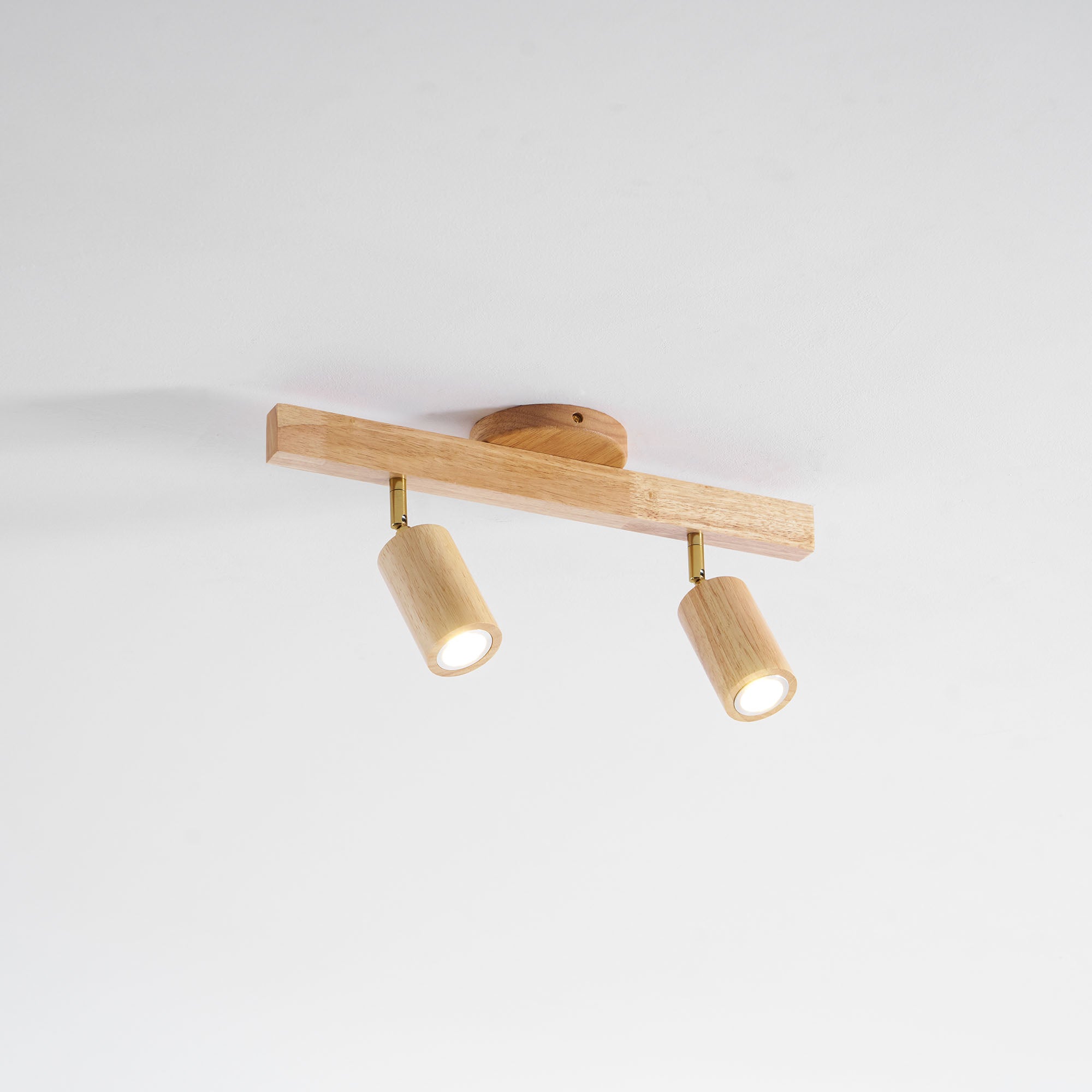 Wood Pendant Track Light 4 Heads 39.4 in Indoor Ceiling Wall Rustic Modern Lamp | Thomler