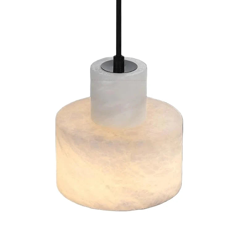 Round Stone Hanging Light Fixture with Soft Glow Diffusion for Dining Room & Bedroom | Thomler