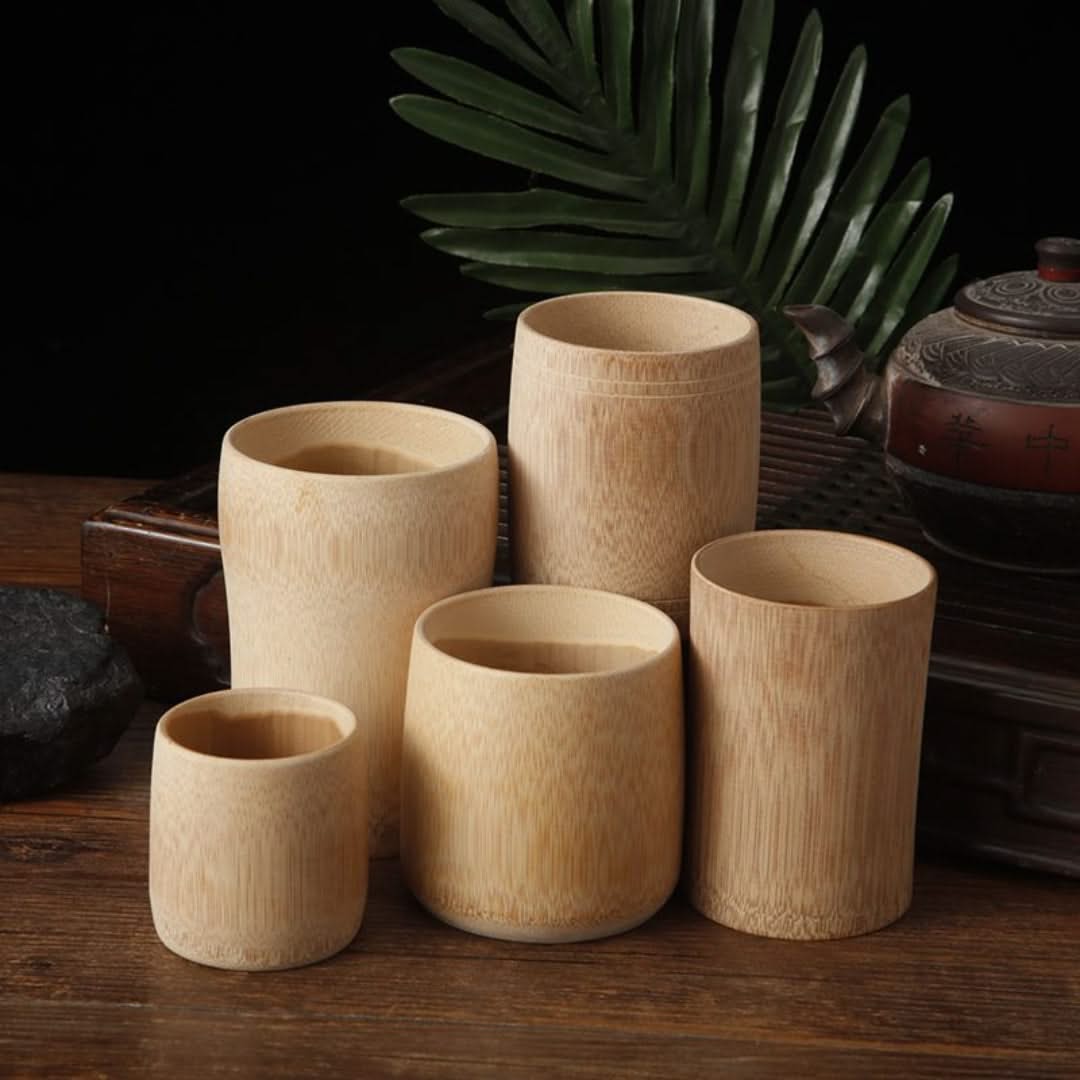 Handcrafted Organic Bamboo Water Cup – Artisan-Made Sustainable Drinking Vessel for Tea, Coffee & Everyday Beverages | Thomler