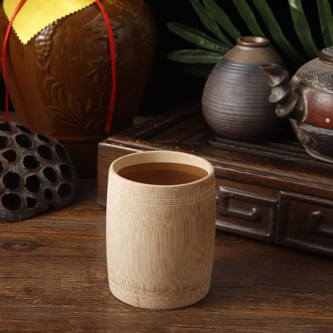 Handcrafted Organic Bamboo Water Cup – Artisan-Made Sustainable Drinking Vessel for Tea, Coffee & Everyday Beverages | Thomler