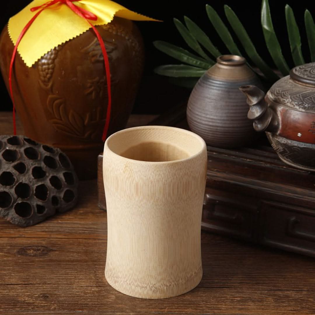 Handcrafted Organic Bamboo Water Cup – Artisan-Made Sustainable Drinking Vessel for Tea, Coffee & Everyday Beverages | Thomler