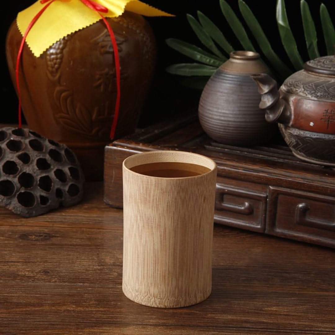 Handcrafted Organic Bamboo Water Cup – Artisan-Made Sustainable Drinking Vessel for Tea, Coffee & Everyday Beverages | Thomler