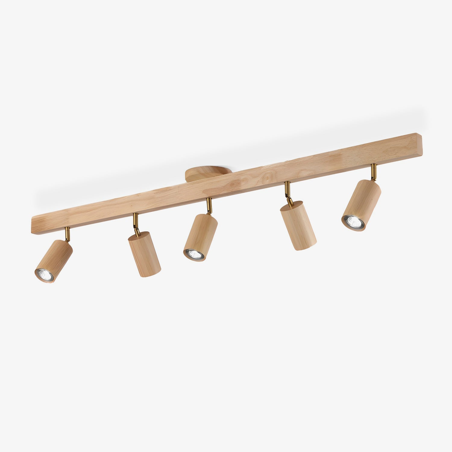 Wood Pendant Track Light 4 Heads 39.4 in Indoor Ceiling Wall Rustic Modern Lamp | Thomler