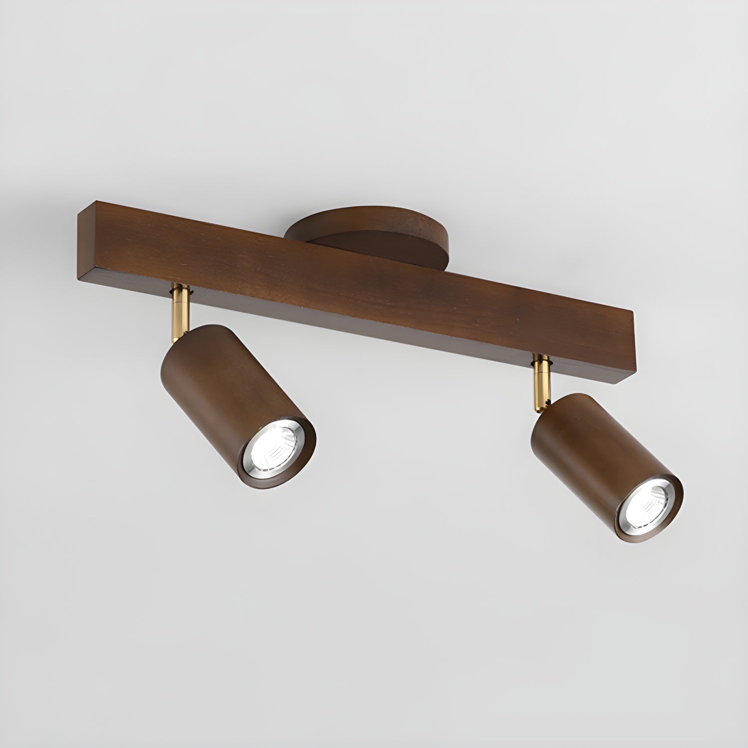 Wood Pendant Track Light 4 Heads 39.4 in Indoor Ceiling Wall Rustic Modern Lamp | Thomler