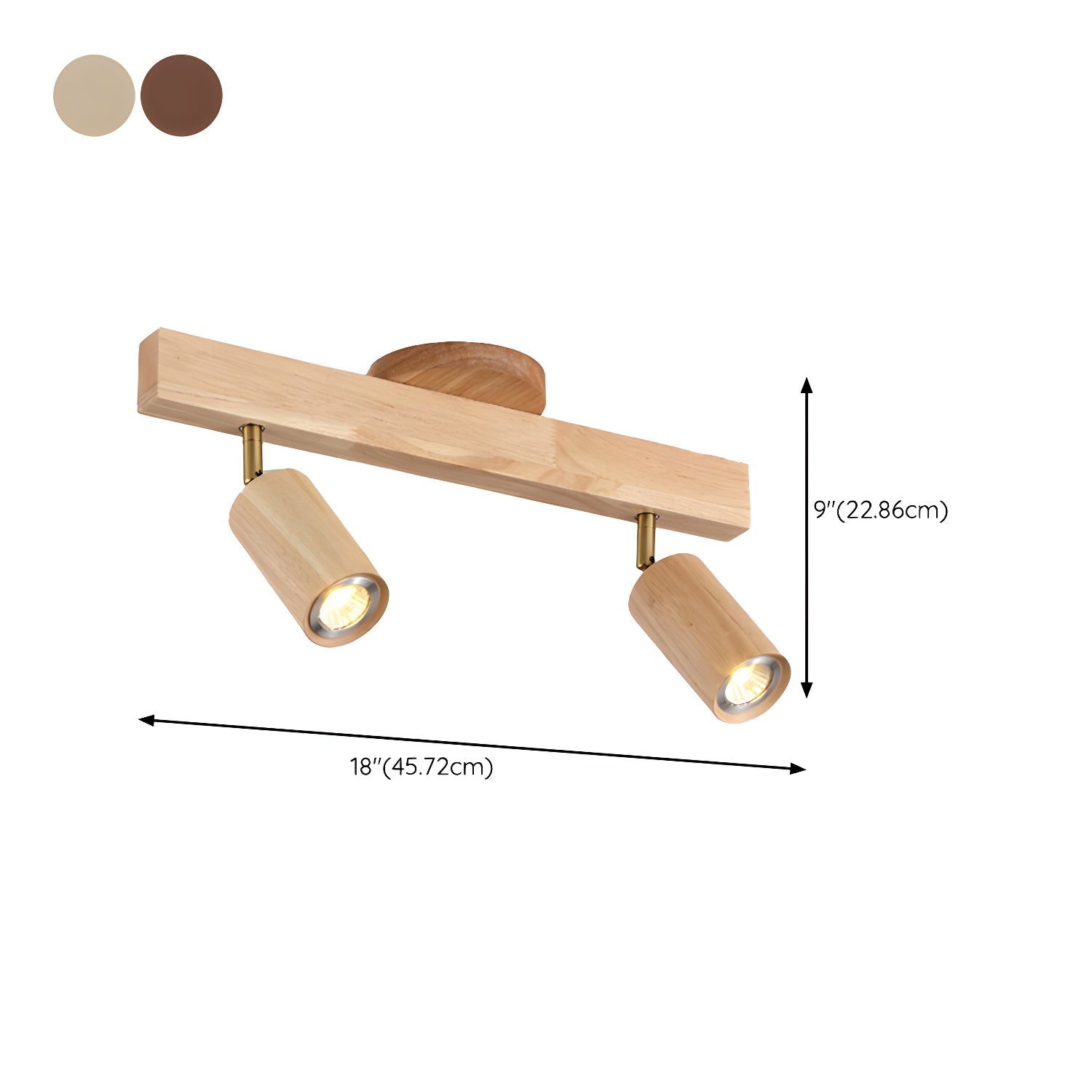 Wood Pendant Track Light 4 Heads 39.4 in Indoor Ceiling Wall Rustic Modern Lamp | Thomler