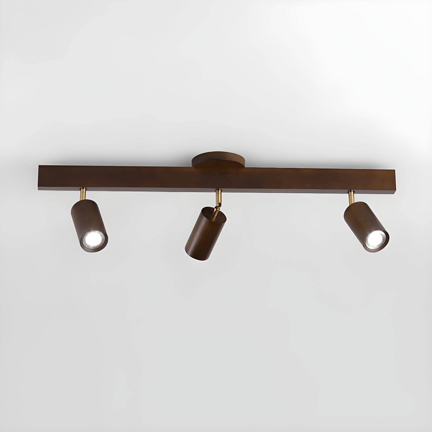 Wood Pendant Track Light 4 Heads 39.4 in Indoor Ceiling Wall Rustic Modern Lamp | Thomler